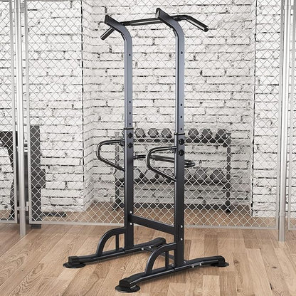 soges Power Tower Adjustable Height Pull Up & Dip Station Multi-Function Home Strength Training Fitness Workout Station