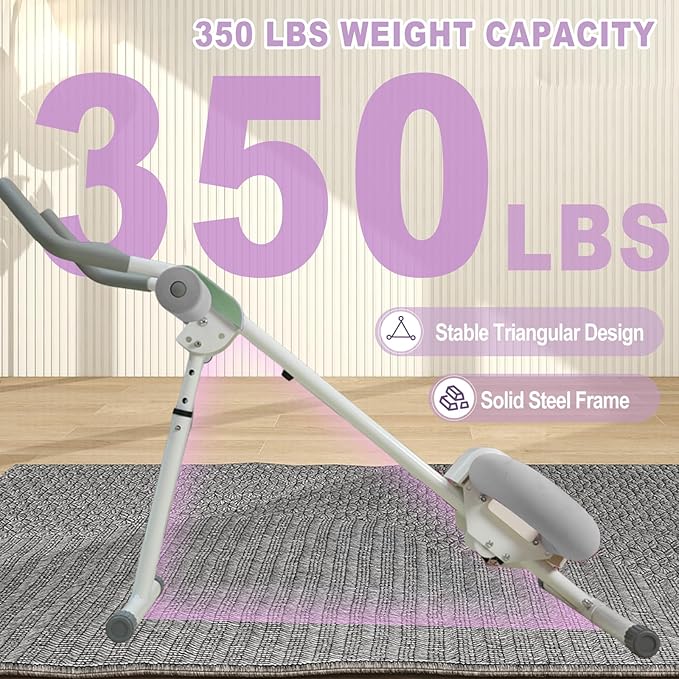 Ab Workout Equipment Abdominal Trainer, Adjustable Ab Machine at Home Gym, Foldable Abdominal Exercise Machine, Core & Ab Trainer Machine for Stomach Workout