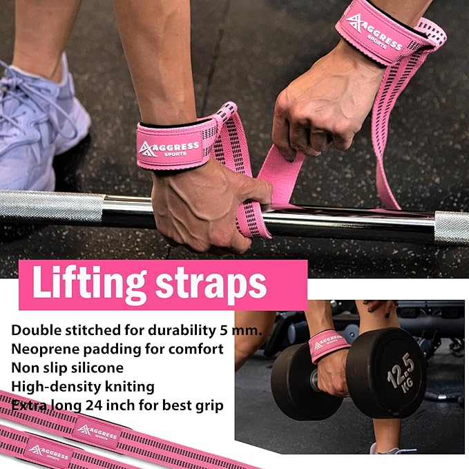 Premium Barbell Pad Set for Hip Thrusts - Squat Pad for Barbell Lunges, Bench Press, with 2 Gym Ankle Straps, Hip Resistance Bands – Gym Accessories for Women with Carry Bag, Towel