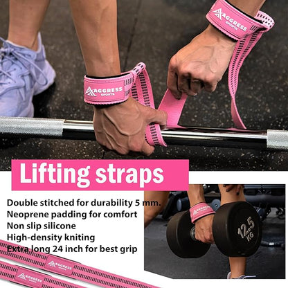 Premium Barbell Pad Set for Hip Thrusts - Squat Pad for Barbell Lunges, Bench Press, with 2 Gym Ankle Straps, Hip Resistance Bands – Gym Accessories for Women with Carry Bag, Towel