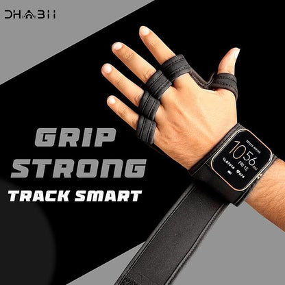 Workout Gloves for Men & Women, Smartwatch Compatible Ventilated Gym Gloves with Wrist Wrap Support, Breathable Weight Lifting Gloves for Fitness, Training & Cycling with Excellent Grip