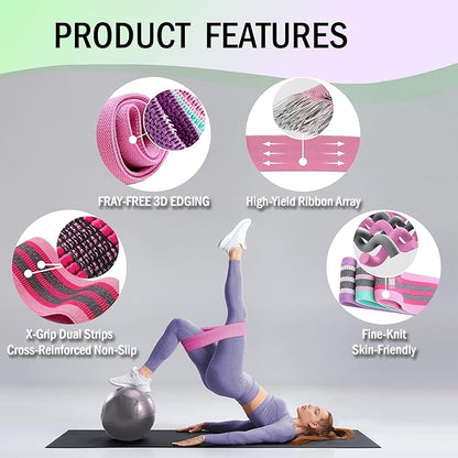 Full Body Resistance Bands Set for Women & Men, Professional Upper & Lower Body Workout Bands for Arms, Legs, Glutes, Yoga, Strength Training, Home Gym Fitness Equipment