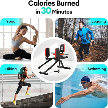 2 in 1 Hip Abductor/Adductor Machine, Thigh Master Trainer for Women Men, Glute Machine Inner/Outer Thigh Exercise Workout Equipment for Home Gym