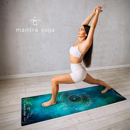 Mantra Yoga Travel PRO 1.5mm with Knee Pad - Foldable Fitness & Exercise Mat with Bag | Lightweight, Compact & Eco-Friendly | Non-Slip & Washable | For All Types of Yoga | 72" L x 24" W | 2.6 lbs