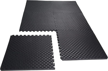 BalanceFrom Puzzle Exercise Mat 1/2" Thick, EVA Interlocking Foam Floor Tiles for Home Gym, Mat for Home Workout Equipment, Floor Padding for Kids, Multiple Sizes and Colors