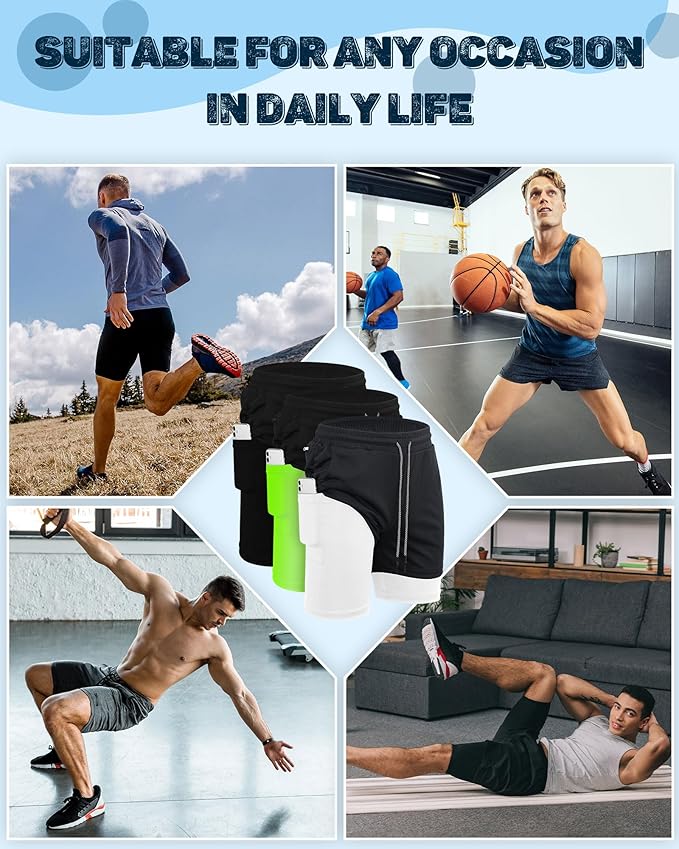 Sureio 3 Pcs Men's 2 in 1 Gym Workout Running Shorts 7 Inch Quick Dry Lightweight Athletic Short with Liner Pocket Towel Loop