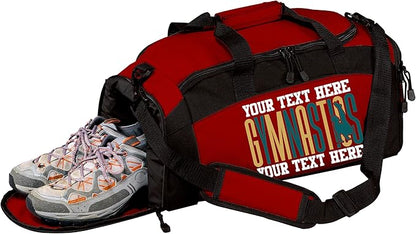 Personalized Men’s Gymnastics Duffel Bag – Custom Name & Team Colors Gym Bag for Boys Gymnast – Athlete Gear Bag for Practice, Meets & Travel