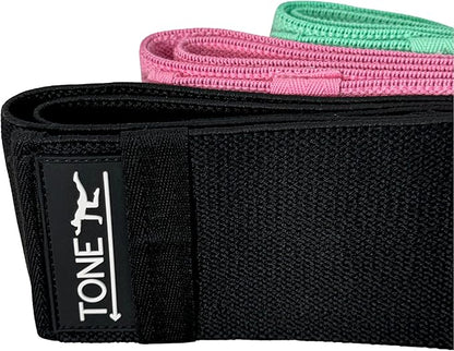 Adjustable Fabric Resistance Bands Set, Non Slip Resistance Bands for Enhanced Toning, One Size Fits All Workout Booty Bands for Women