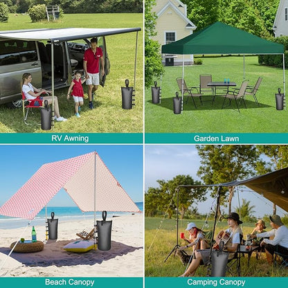 Aimosen 210 LBS Sandbags Weight Bags, 4 Packs Large Heavy Duty Sand Bags with Zipper and Straps for Beach Camping Canopies, Pop Up Tent, RV Awning, Patio Umbrella Base, Gazebos, Trampoline Stakes