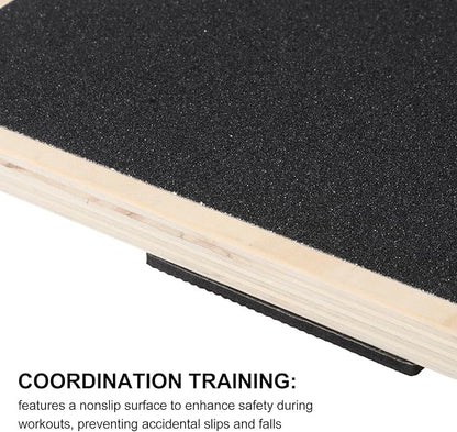 VOSAREA Solid Board Non-slip Adult Fitness Training Wobble Board Lightweight Coordination Exercise Prop for Home Gym Workouts