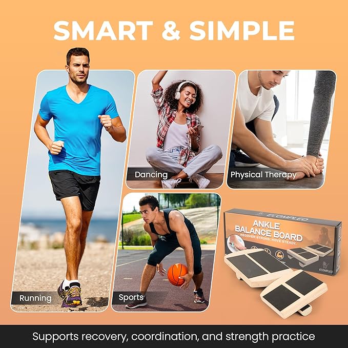 Ankle Balance Board & Foot Strengthener – Single Leg Stability Trainer for Physical Therapy, Sprain Recovery, Plantar Fasciitis Relief & Balance Training