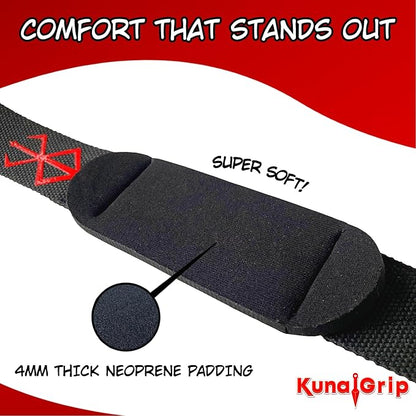 Anime Lifting Straps - Padded Wrist Straps for Weightlifting, Bodybuilding, Gym Workouts, Powerlifting, Deadlifts & Fitness (Soft Cotton 23.5 inch, 1 Pair)