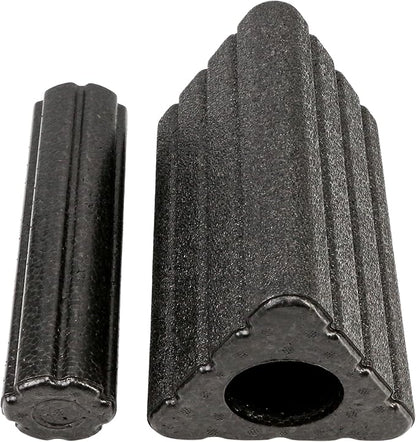 Yoga Blocks 2 in 1 Triangle Foam EPP Roller, 9x5x4 Inch Triangular Wedge Block for Neck Waist HIPS Back Legs, High Density Support for Pilates, Exercise, Massage Column, Adult Workout, Easy Cleaning