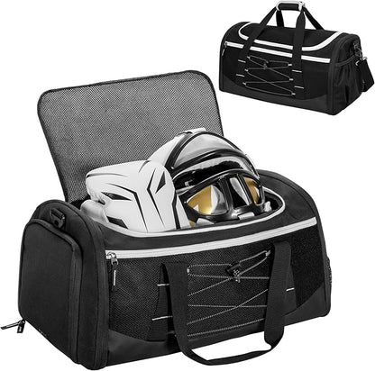 DSLEAF Boxing Gym Bag with Shoe Space and Expanded Design, Boxing Duffle Bag with Ventilated Mesh for All Gear, Suitable for MMA, BJJ, Kickboxing, Muay Thai and Other Combat Sports