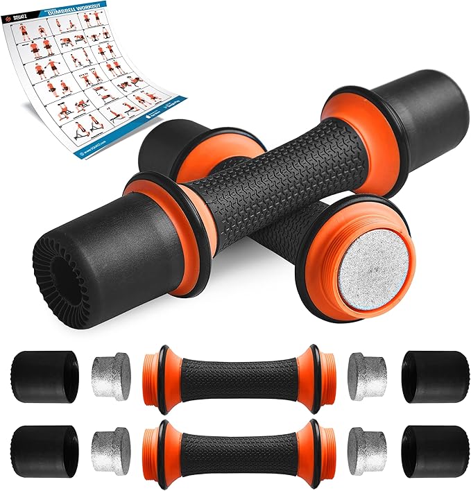 Squatz Adjustable Dumbbell Set 70-140LB Adjustable Dumbbells For Home Gym, Anti-Slip Handle With Heavy‑Duty Plates, Exercise Fitness Dumbbells For Home Gym Strength & Weight Training