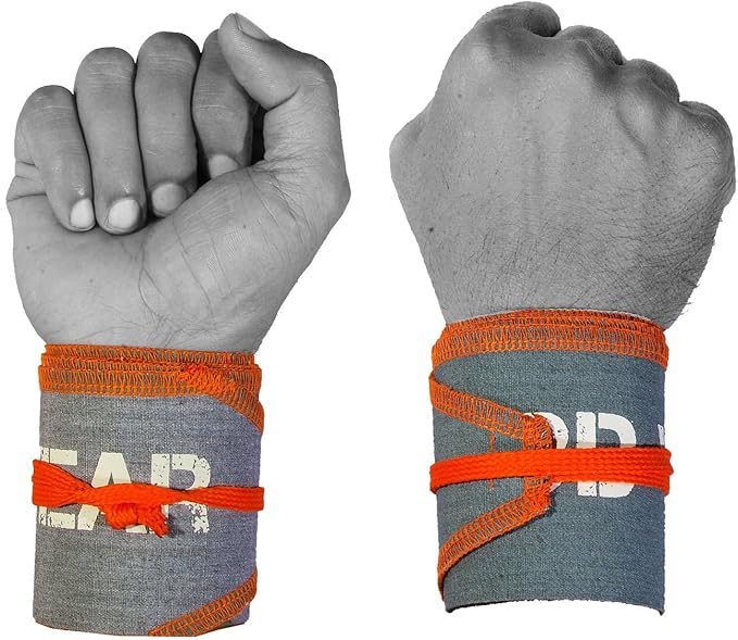 Wrist Wraps for Powerlifting, Strength Training, Bodybuilding, Cross Training, Olympic Weightlifting, Yoga Support - One Size Fits All