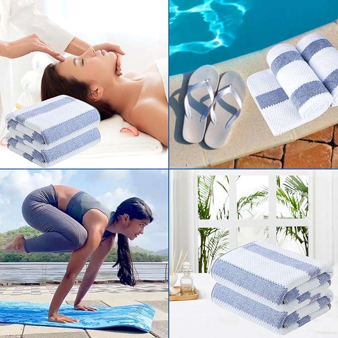 2-Pack Microfiber Bath Towels (27x54 Inches) - Ultra Soft & Quick Dry, 3X Absorbency, Lightweight for Gym, Yoga, Travel & Spa - Perfect for Home, Fitness & Post-Workout