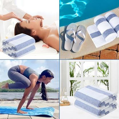 2-Pack Microfiber Bath Towels (27x54 Inches) - Ultra Soft & Quick Dry, 3X Absorbency, Lightweight for Gym, Yoga, Travel & Spa - Perfect for Home, Fitness & Post-Workout