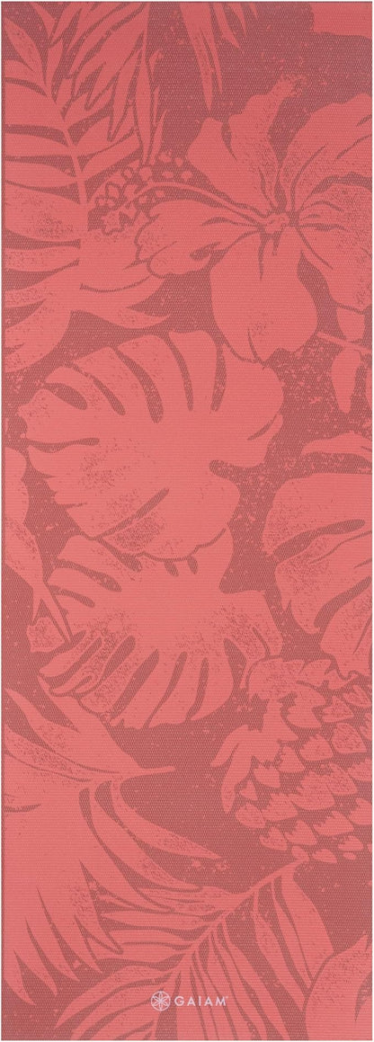 Gaiam Print Yoga Mat, Non Slip Exercise & Fitness Mat for All Types of Yoga, Pilates & Floor Exercises