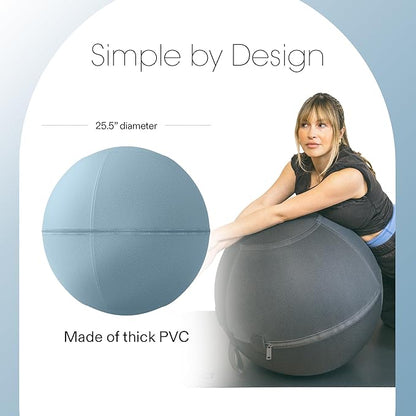 Bala Balance Ball - Exercise Ball Chair for Yoga, Pilates, Barre, Core Strengthening & Physical Therapy - Women's Gym Equipment & Workout Accessories