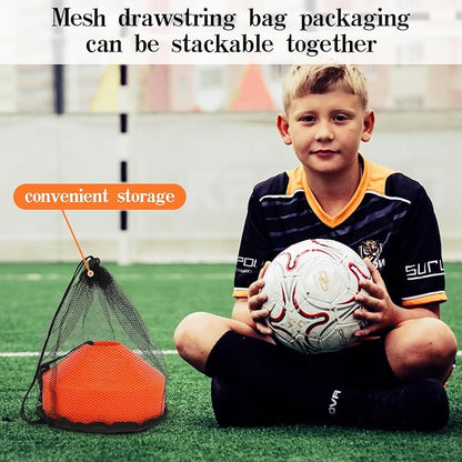 Soccer Cones 15/25/30/50 Pack with Mesh Bag & Strap-Soccer Cones for Sports Training, Football, Basketball,Running Drills-Agility Cones for Indoor and Outdoor Games