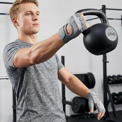 CAMBIVO Workout Gloves for Men & Women, Weight Lifting Gloves with Wrist Support, Non Slip Grip, Breathable Gym Gloves for Training, Crossfit, Pull Ups, Cycling, Fitness, Home Workouts
