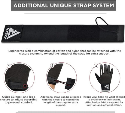RDX Weight Lifting Gloves with Wrist Support -Touch Screen Full Finger Gym Workout, Breathable Anti Slip Padded Grip, Men Women Fitness Training, Powerlifting Bodybuilding HIIT Exercise Weightlifting