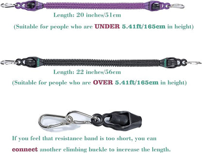 Pedal Resistance Band, Rebomer Exercise Band Home Fitness Band for Working Out, 4-Tube Elastic Sit Up Pull Rope for Men Women, Multifunction Tension Rope for Strength Training/Yoga with 2 Ankle Straps