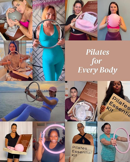 Pilates Kit for Women – Home Pilates Equipment Set with Ring, Ball & Resistance Bands | Pilates Starter Kit with Accessories in Gift Box