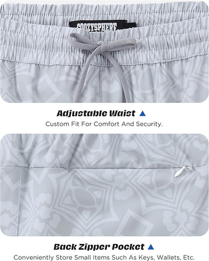 Men 2 in 1 Running Shorts with Compression Liner 5" 7" Quick Dry Workout Athletic Shorts with Pockets Towel Loop