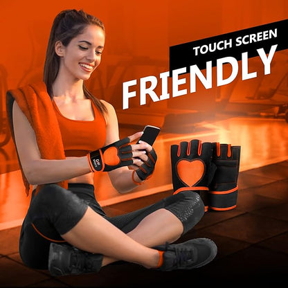 DXM SPORTS Workout Gloves for Women with Wrist Support - Weight Lifting Gloves for Gym, Cycling, Training - Exercise Gloves for Women