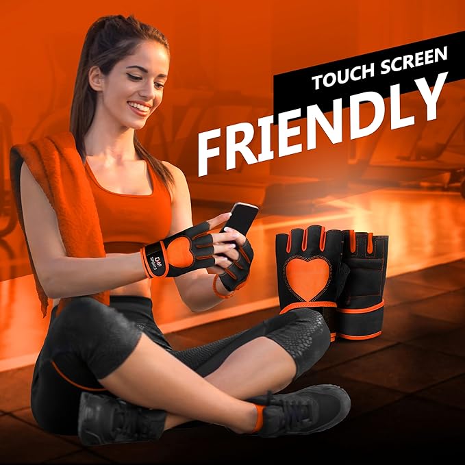 DXM SPORTS Workout Gloves for Women with Wrist Support - Weight Lifting Gloves for Gym, Cycling, Training - Exercise Gloves for Women