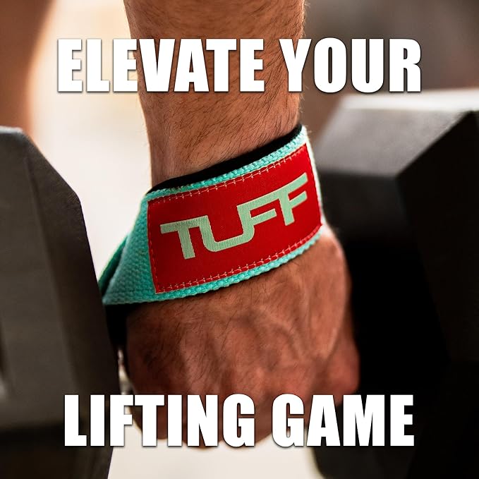 Tuff Lifting Straps - Wrist Straps for Weightlifting, Deadlifts, Powerlifting, and Strength Training - Ideal for Men and Women
