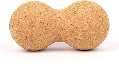 Myga - Cork Peanut Lacrosse Ball Muscle Roller Self Massager for Myofascial Release, Trigger Point Therapy and Deep Tissue Massage - 5.51" x 2.36"