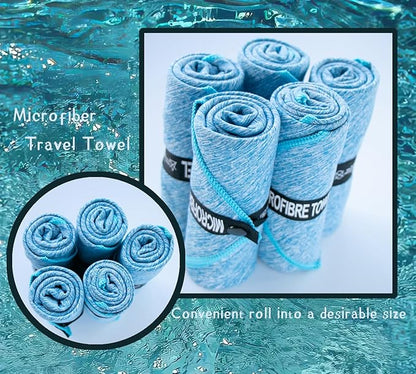 Microfiber Towels Quick Dry Gym Fast Drying Towels for Beach Camping Yoga Travel Sports Towels 5 Pack