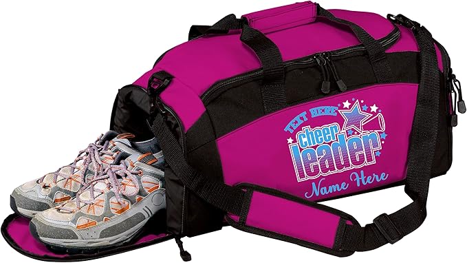 Personalized Cheerleading Duffel Bag with Custom Name – Cheer Team Gym Bag for Girls, Competition Travel Bag, Custom Team Colors & Year
