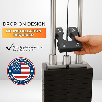 2.5 LB and 5 LB Weight Stack Add On – Weight Stack Adapter Plate for Home Gym & Exercise Machines, Add Resistance to Weight Stack, Incremental Weight Adjustments for Improved Strength Training Results