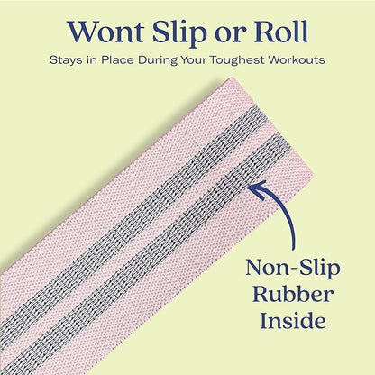 ALTA Booty Bands for Women - Premium Non-Slip Fabric Resistance Bands for Working Out - Cloth Resistance Bands for Legs, Fabric Exercise Bands, Leg Bands for Working Out Women, Looped Hip Bands Set