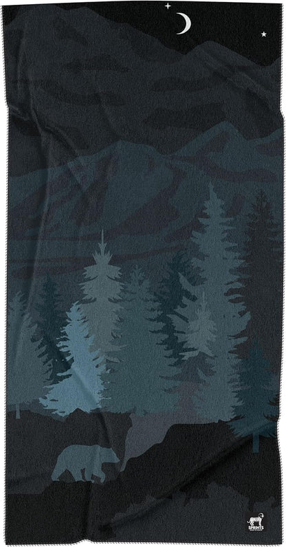 Sprints Athletic Running Towel, Full-Sized, Car Seat Cover - Performance Microfiber (Nightfall Grizzly)