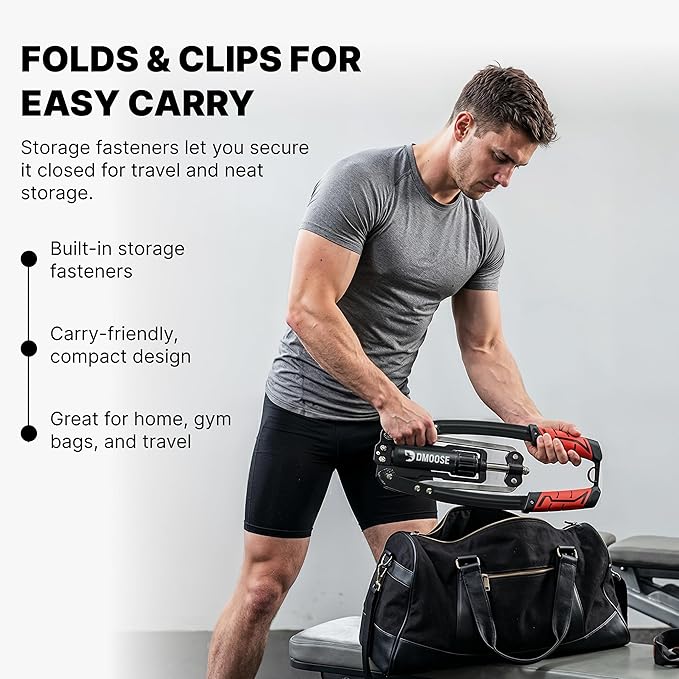 DMoose Fitness Arm Blaster for Biceps and Triceps - Heavy Duty Aluminum, Soft Neck Padding & Adjustable Straps - Bicep Curl Support for Isolation & Strength Training - Biceps Workout Equipment for Men