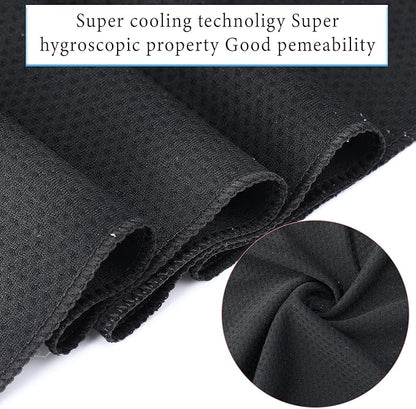 Honoson 10 Pack Cooling Towels Bulk - 47"x12" Soft Breathable Ice Towels for Neck & Face, Portable Chilly Rags Microfiber Sweat Rags for Yoga, Sports, Gym, Workout & Fitness(Black)