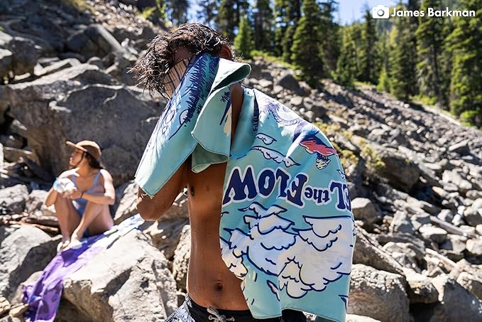 PackTowl Personal Ultralight Microfiber Camping and Travel Towel, Flow Print, Body