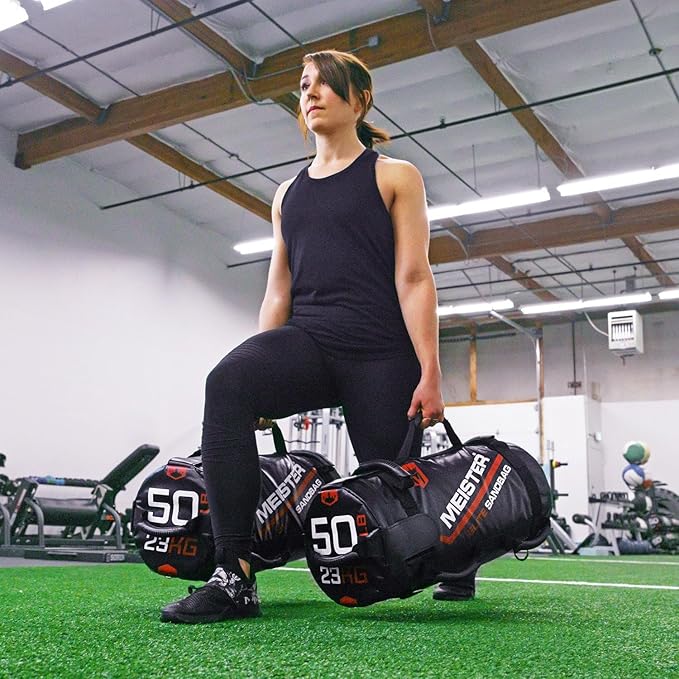 Meister 50lb Elite Fitness Sandbag Package w/ 3 Removable Kettlebells