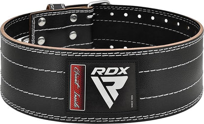 RDX Weight Lifting Belt for Men Women, IPL USPA Approved, 6mm Thick 100% Leather, 4” Powerlifting Back Support, Squat Deadlift Bodybuilding Exercise Fitness Gym Workout Strength Training up to 700 LBS