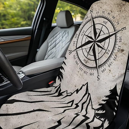 Bulopur Mountain Waterproof Sweat Towel Car Seat Cover Anti-Slip Bucket Seat Protector Universal for Cars SUV Truck Van Sedans Beach Towel Machine Washable
