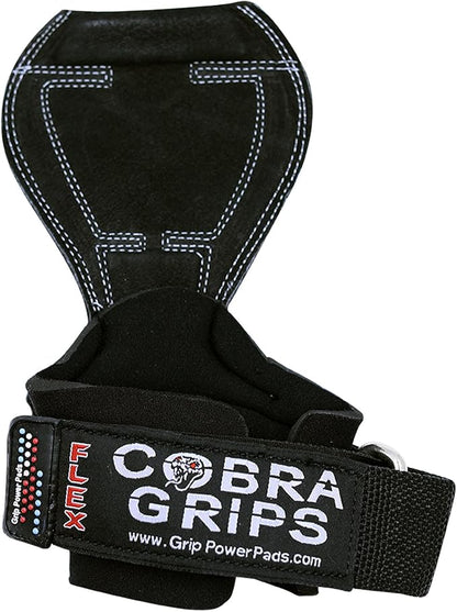 Cobra Grips Flex Model Weight Lifting Gloves Heavy Duty Straps Alternative Power Lifting Hooks for Deadlifts with Padded Wrist Wrap Support Bodybuilding