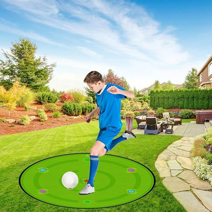 Smart Soccer Training Mat with 7 Lights, 2 in 1 Football Footstep Training Mat Improve Strength Agility Coordination, Indoor Outdoor Football Assist Carpet with 7 Modes for Kids Adults Fitness