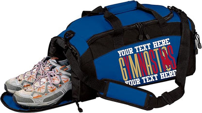 Personalized Men’s Gymnastics Duffel Bag – Custom Name & Team Colors Gym Bag for Boys Gymnast – Athlete Gear Bag for Practice, Meets & Travel