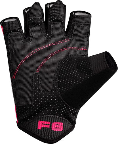 RDX Weight Lifting Gloves Women Fitness Workout, Anti Slip Padded Palm Grip Protection, Elasticated Breathable, Powerlifting Gym Bodybuilding Strength Training, Half Finger, Cycling Calisthenics