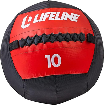 Lifeline Wall Ball Weighted Medicine Ball Core Strength with Sewn Exterior - Coordination, Stability, Cardio, Plyometrics, Crossfit
